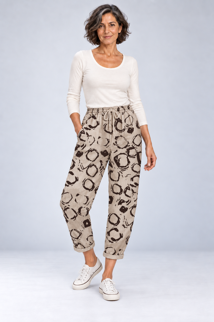 Everleigh - Relaxed Linen-Blend High-Waist Pants