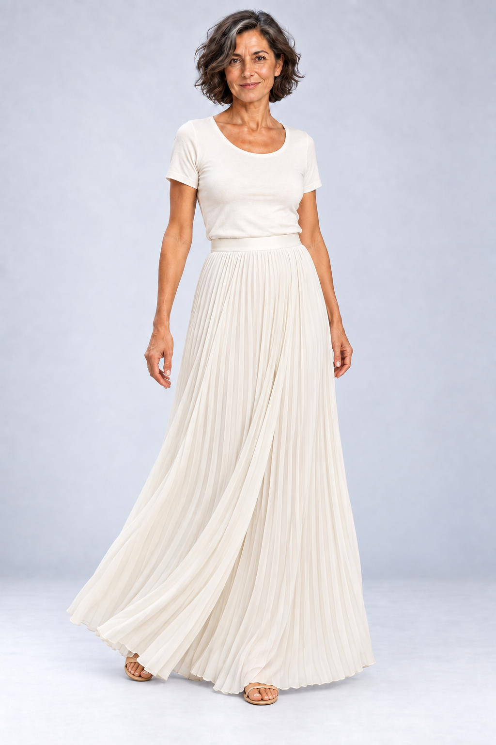 Charlotta - Pleated High Waist Maxi Skirt