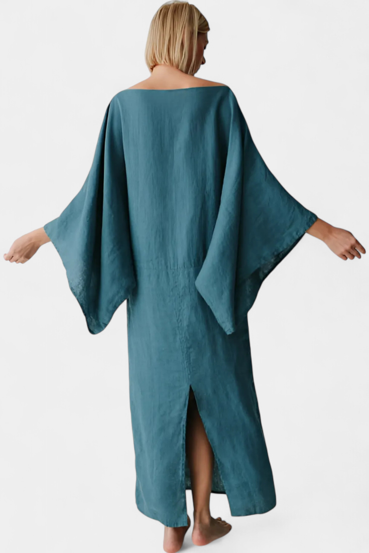 Marta - Linen Cotton Kimono Dress