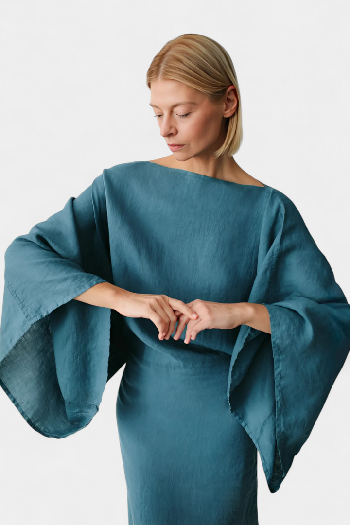 Marta - Linen Cotton Kimono Dress