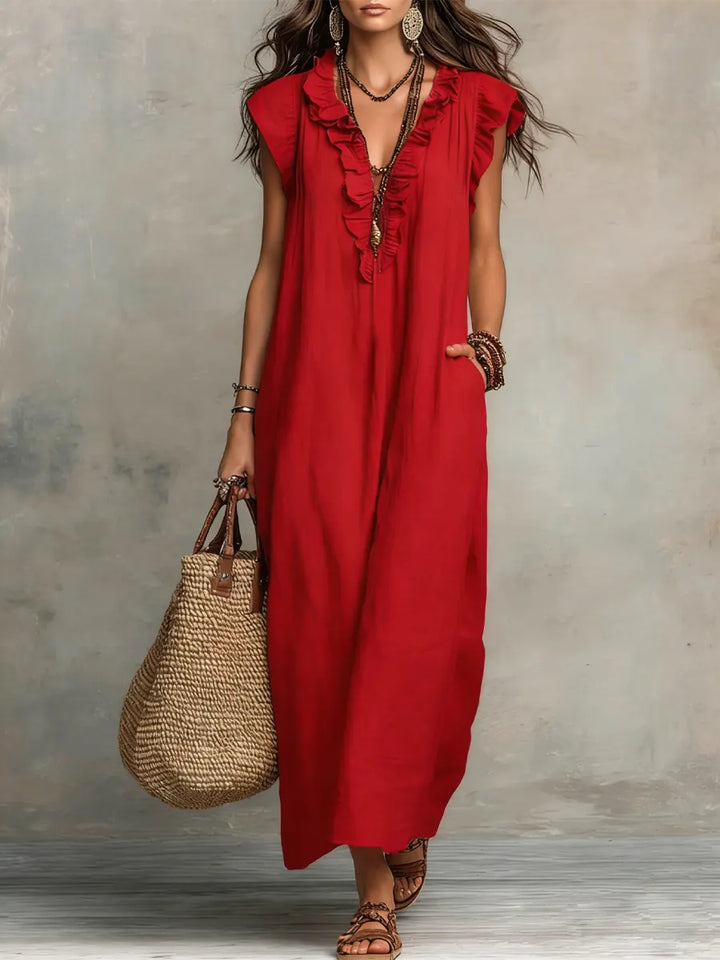 Alberta - Flowy Boho Maxi Dress