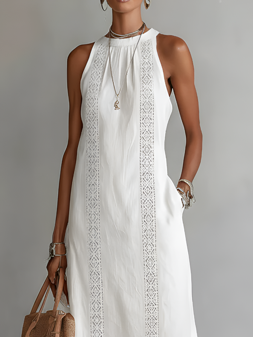 Marianne - Mandarin Collar Midi Dress