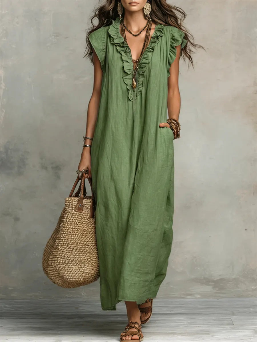 Alberta - Flowy Boho Maxi Dress