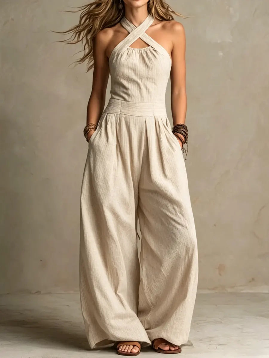 Andie - Halter Wide-Leg Jumpsuit