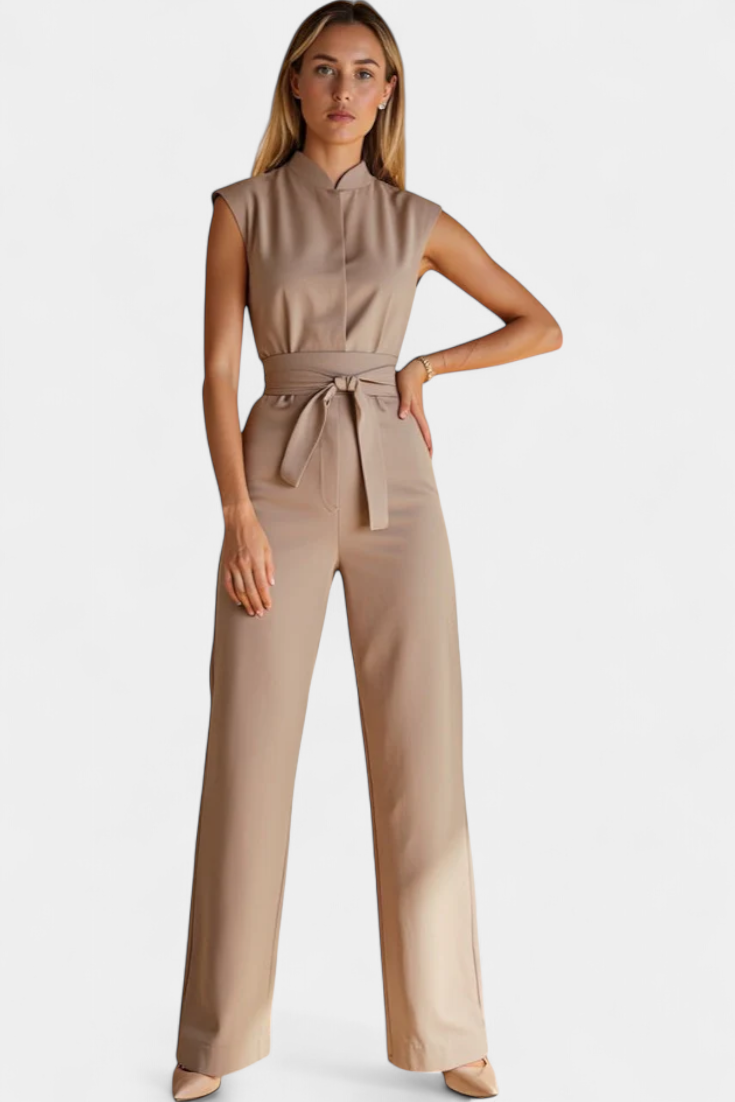 Audrina - Sleeveless Flared Jumpsuit