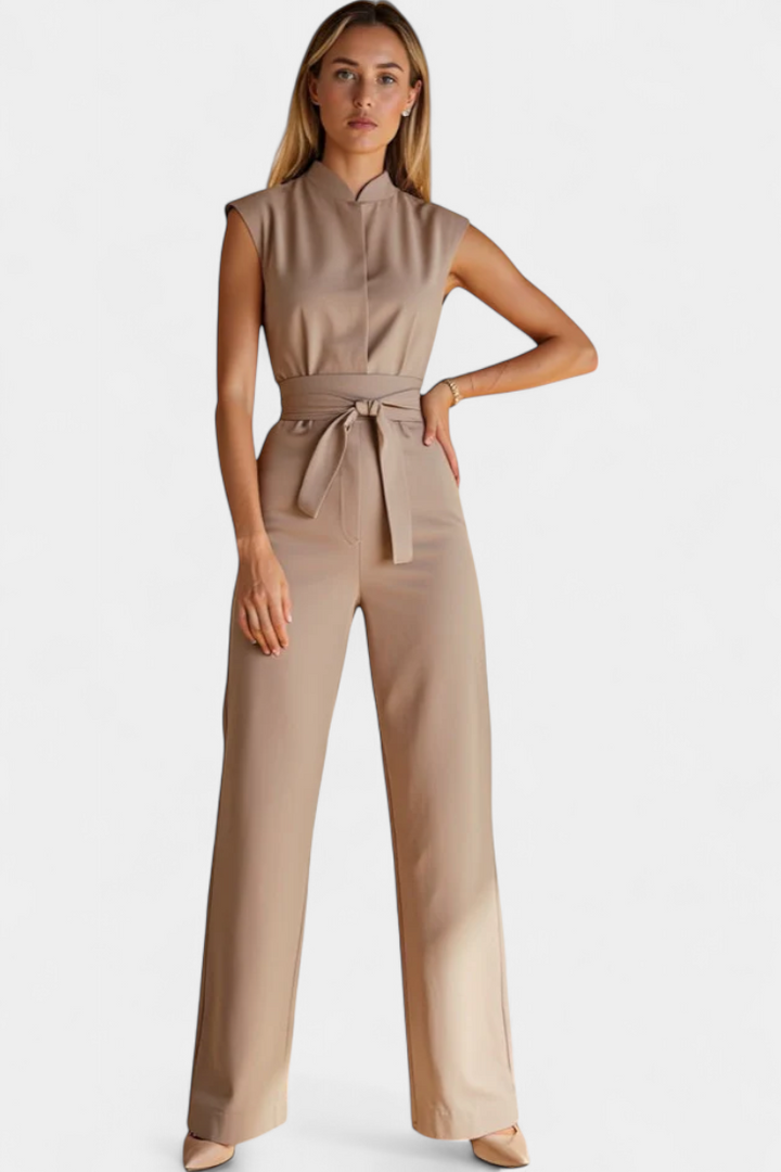 Audrina - Sleeveless Flared Jumpsuit