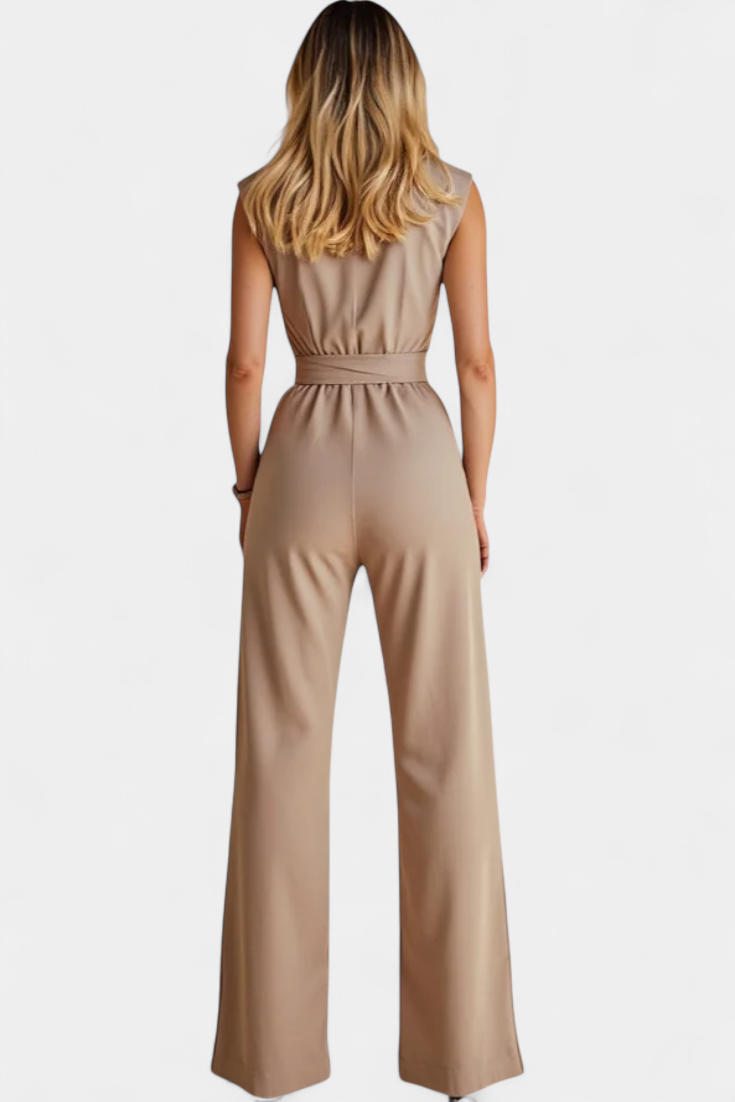 Audrina - Sleeveless Flared Jumpsuit