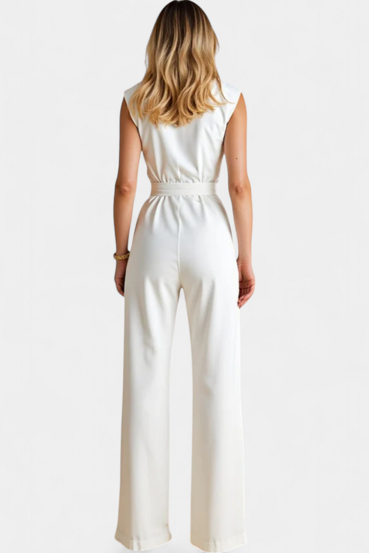Audrina - Sleeveless Flared Jumpsuit