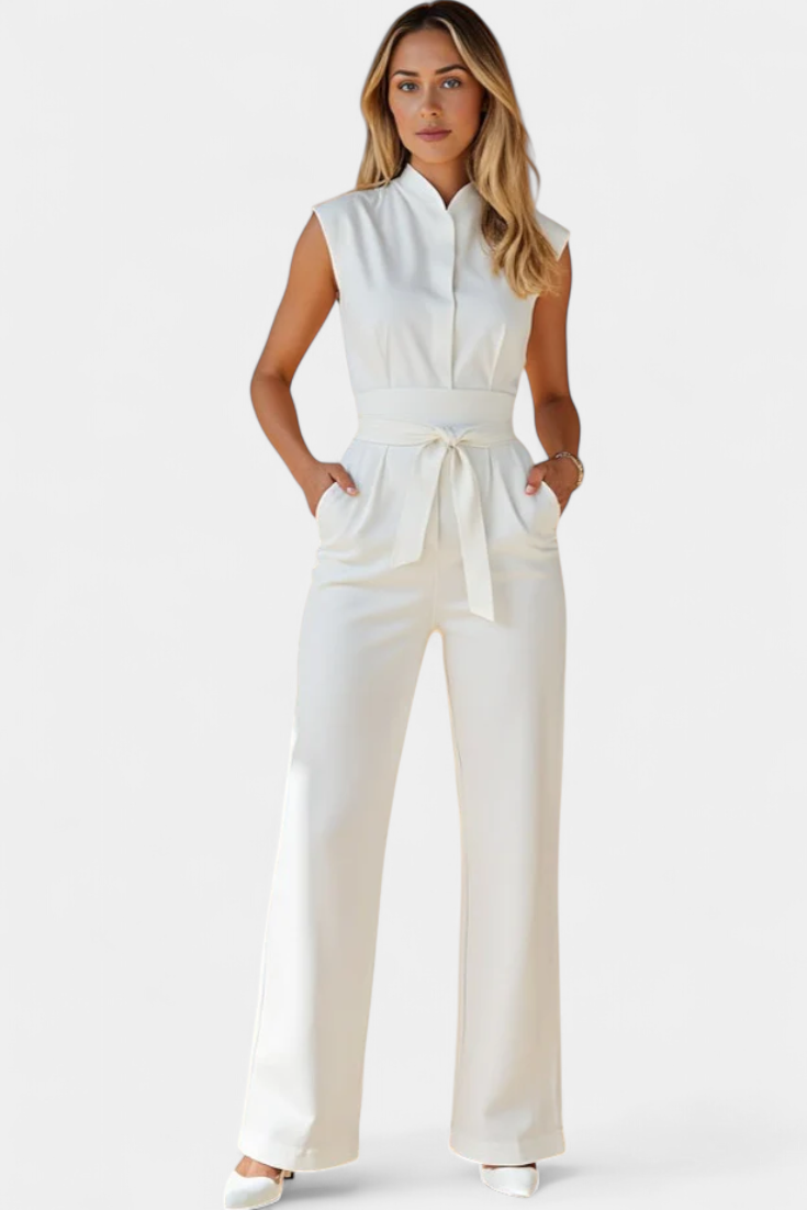 Audrina - Sleeveless Flared Jumpsuit
