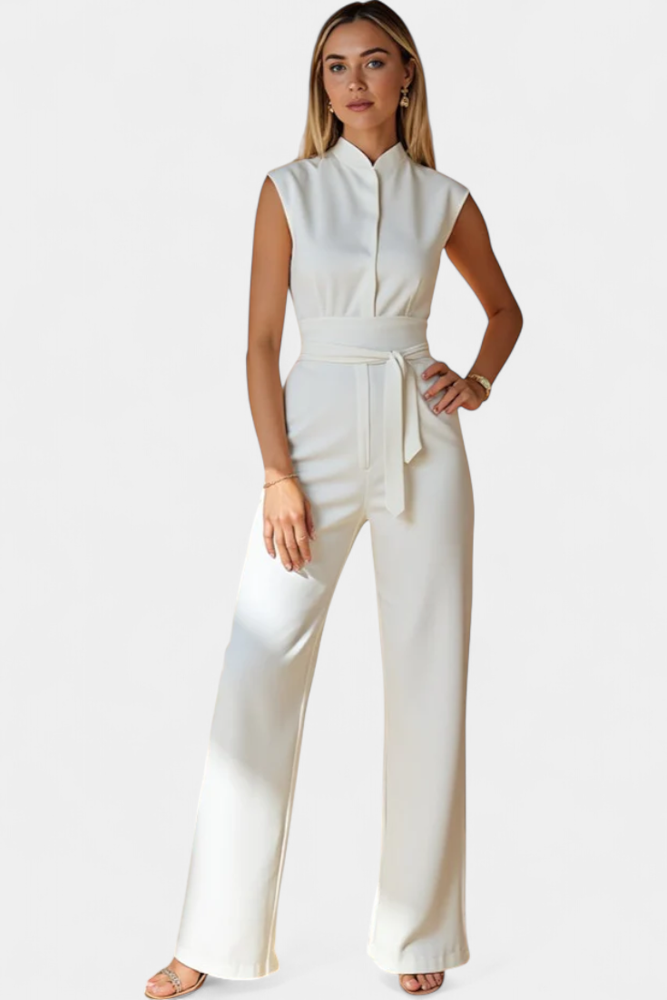 Audrina - Sleeveless Flared Jumpsuit