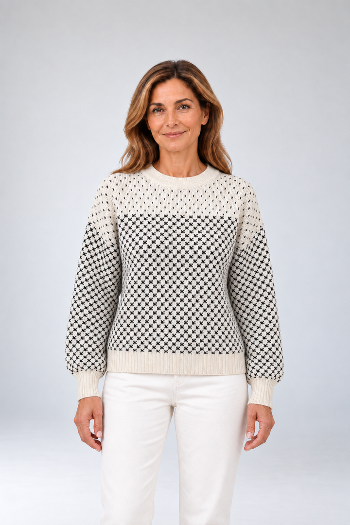 Rachael - Colour Block Crewneck Sweater