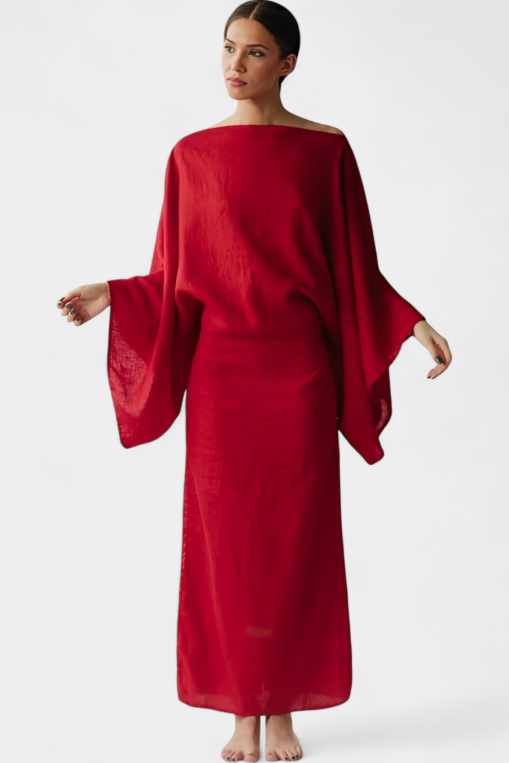 Marta - Linen Cotton Kimono Dress