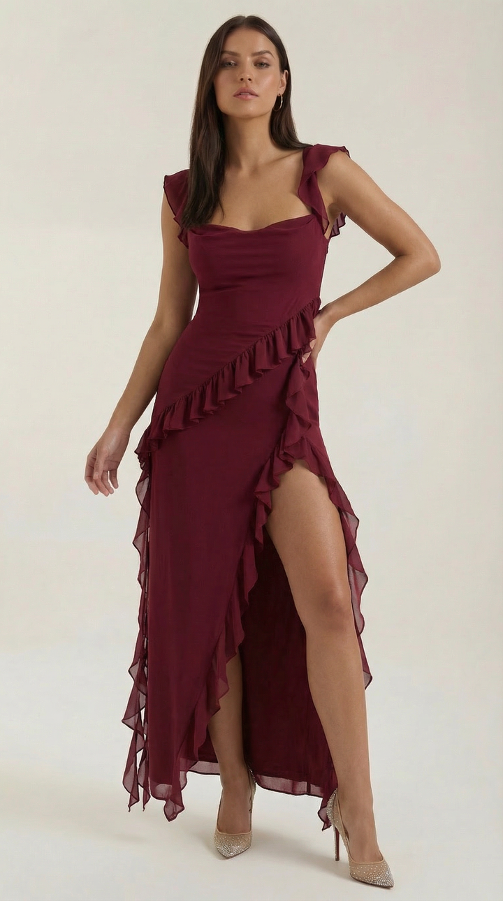 Laura - Ruffle Maxi Dress