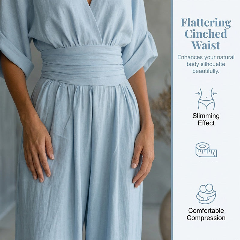 Cicely - V-Neck Wide-Leg Jumpsuit