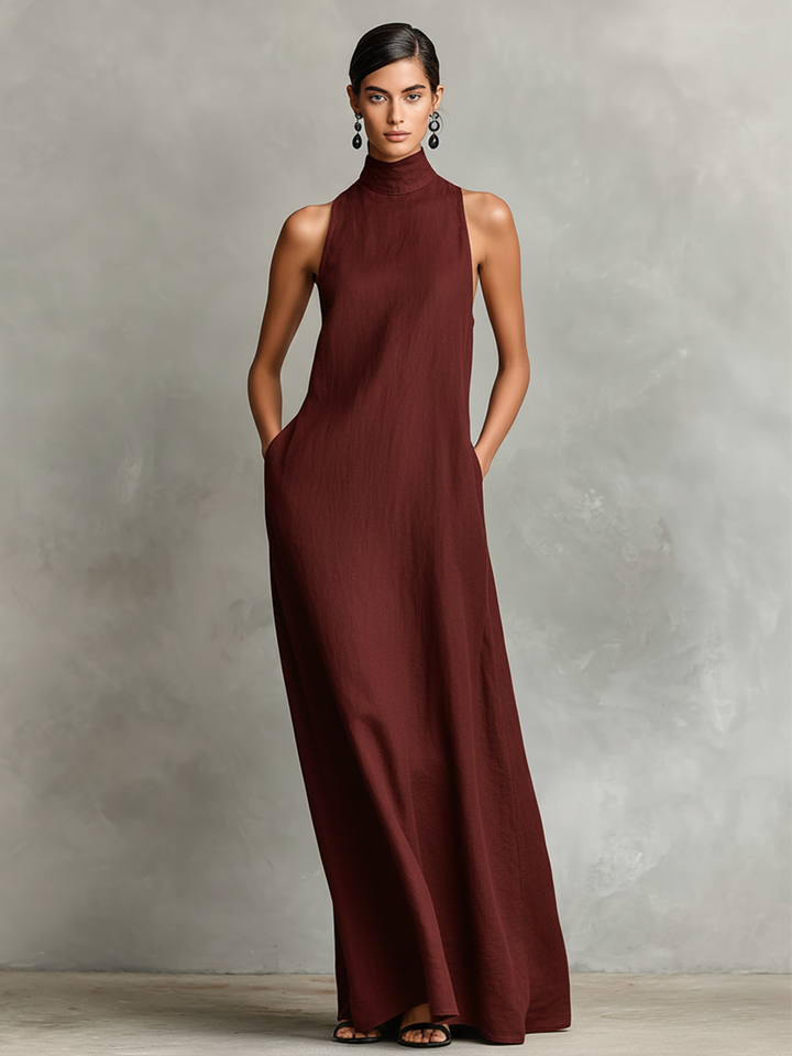 Edwina - Turtleneck Maxi Dress