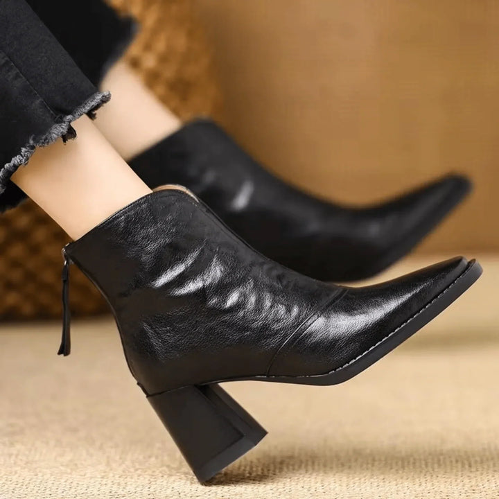 Cora - Luxe Mid-Heel Ankle Boots