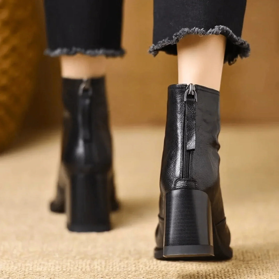 Cora - Luxe Mid-Heel Ankle Boots