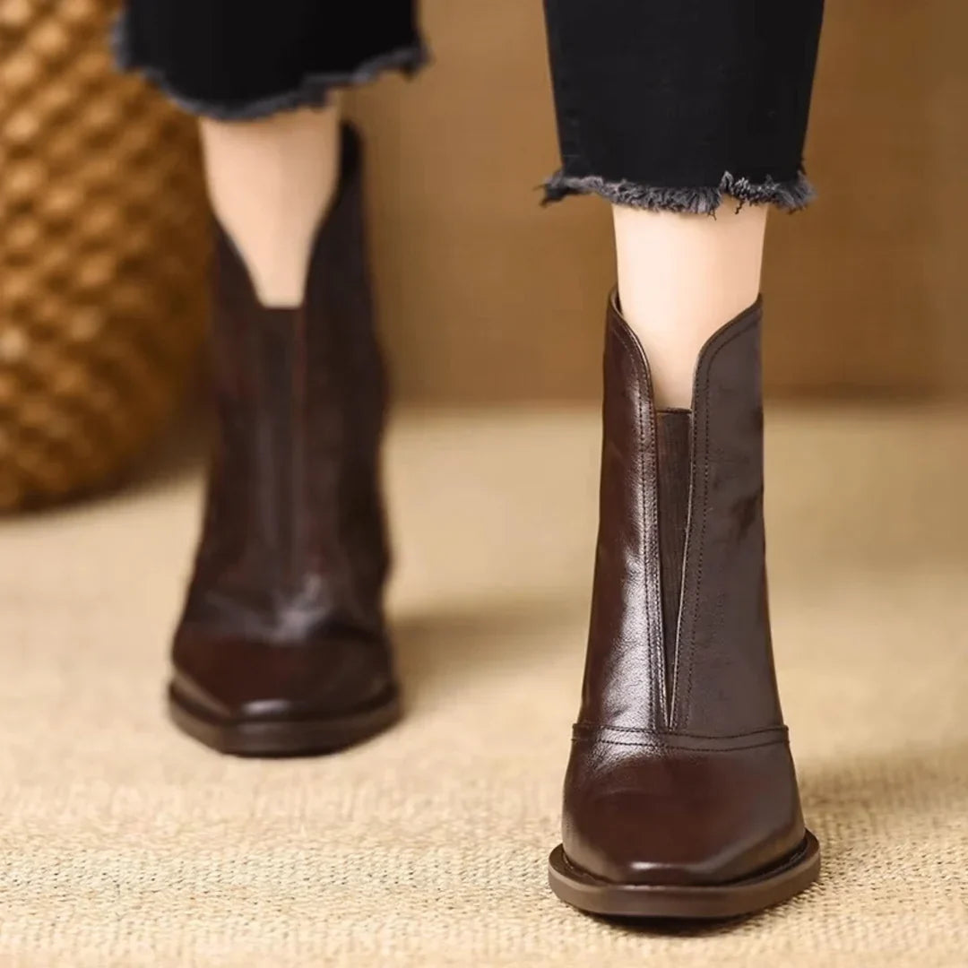 Cora - Luxe Mid-Heel Ankle Boots