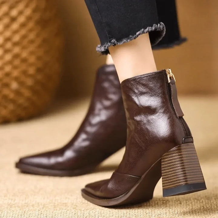 Cora - Luxe Mid-Heel Ankle Boots