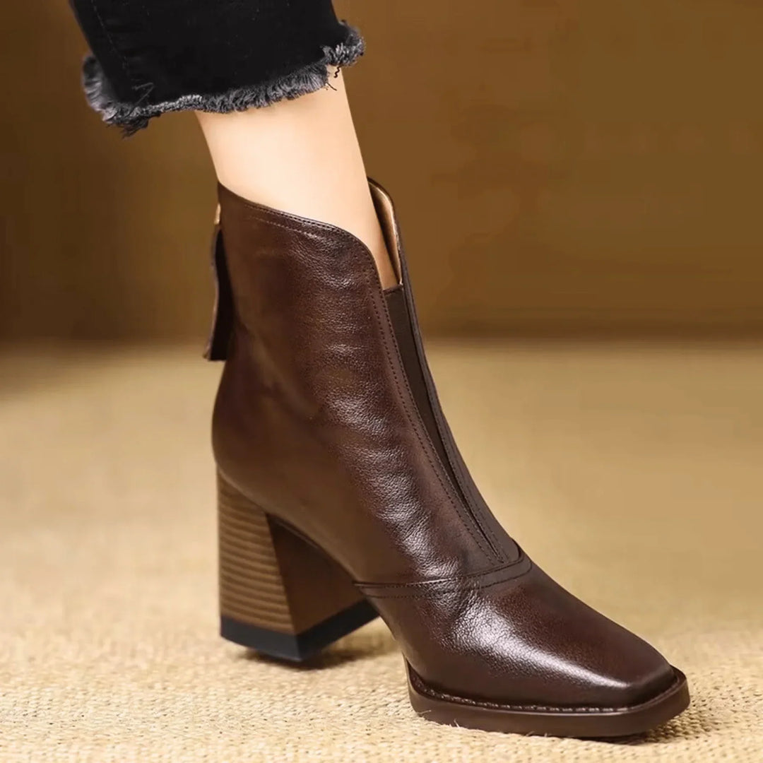 Cora - Luxe Mid-Heel Ankle Boots