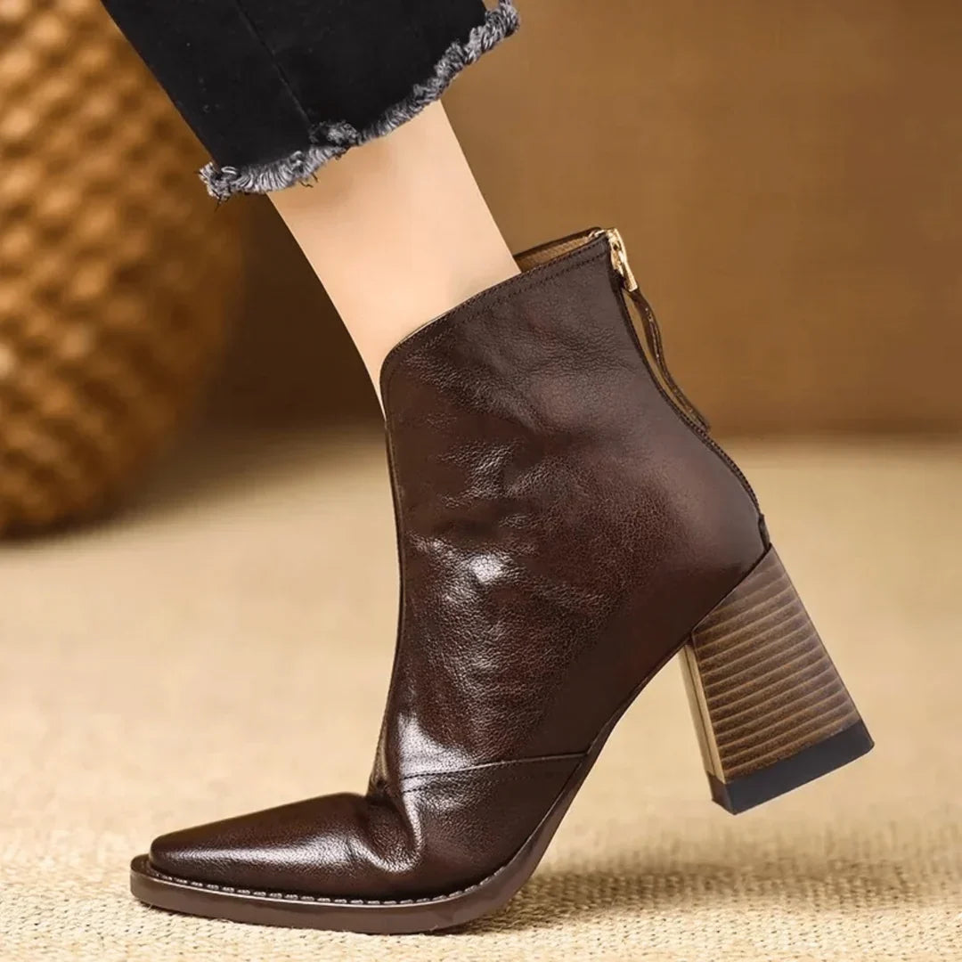 Cora - Luxe Mid-Heel Ankle Boots