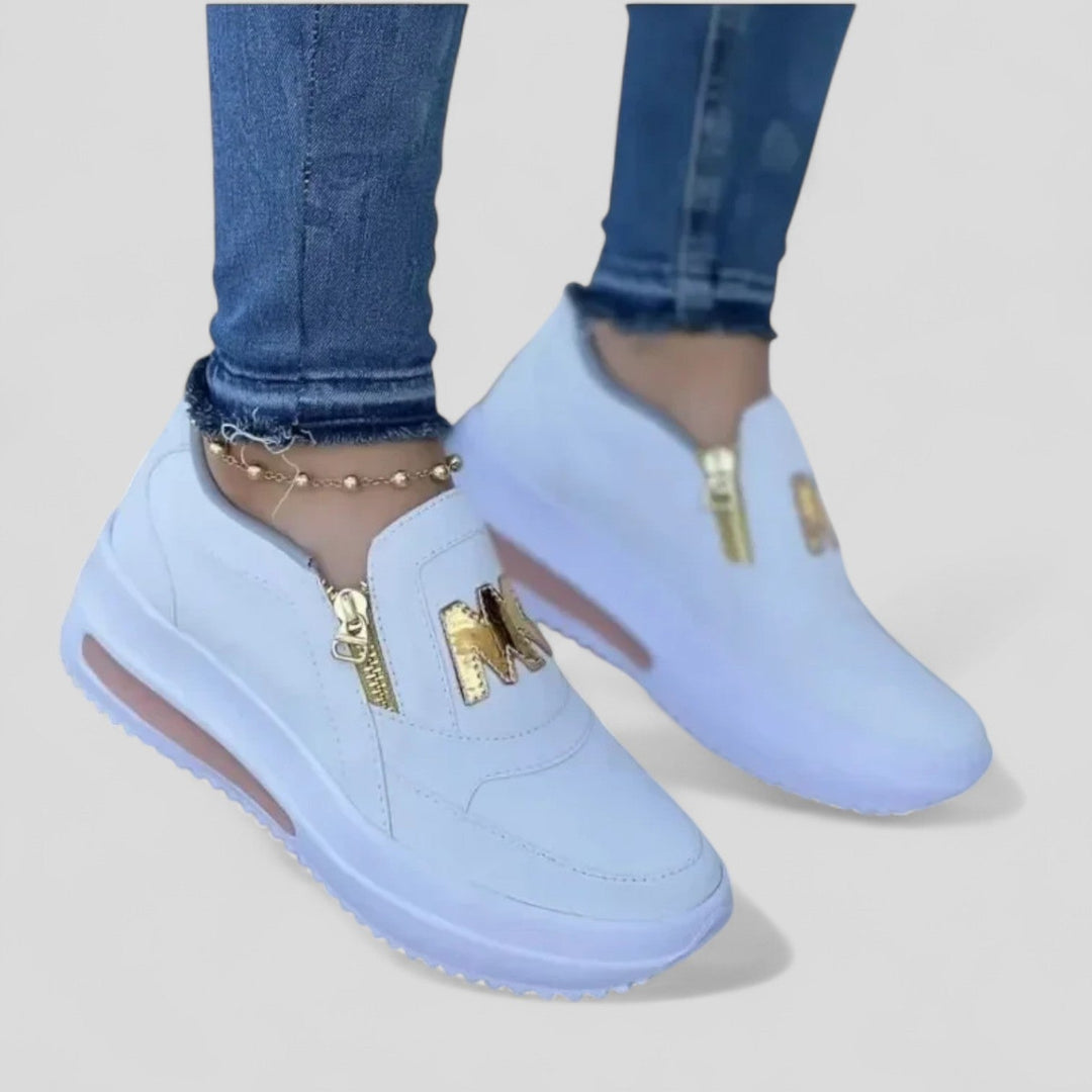 Benita - Zip Detail Platform Sneakers